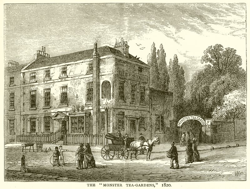 Les jardins de thé monstres. 1820 - English School