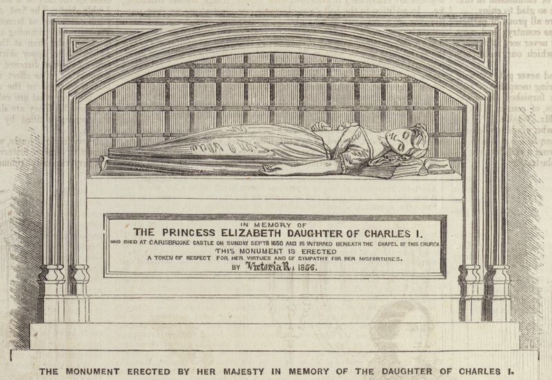 Le monument érigé par Sa Majesté en mémoire de la fille de Charles Ier - English School