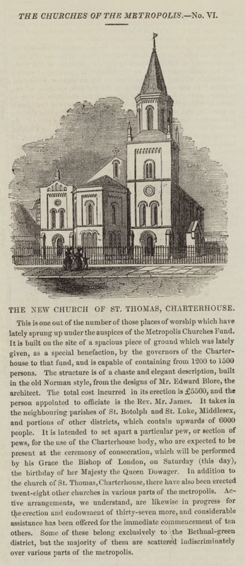 La Nouvelle Église de Saint Thomas, Charterhouse - English School