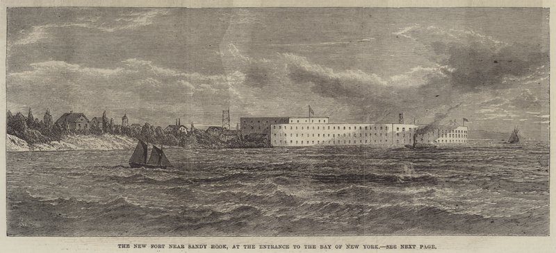 Le nouveau fort près de Sandy Hook, à l