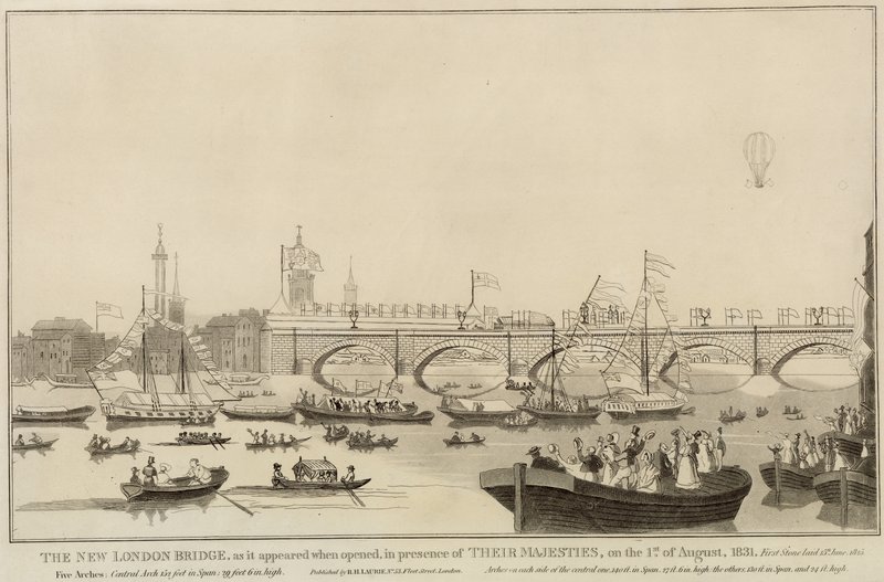 Le nouveau pont de Londres, 1er août 1831 - English School