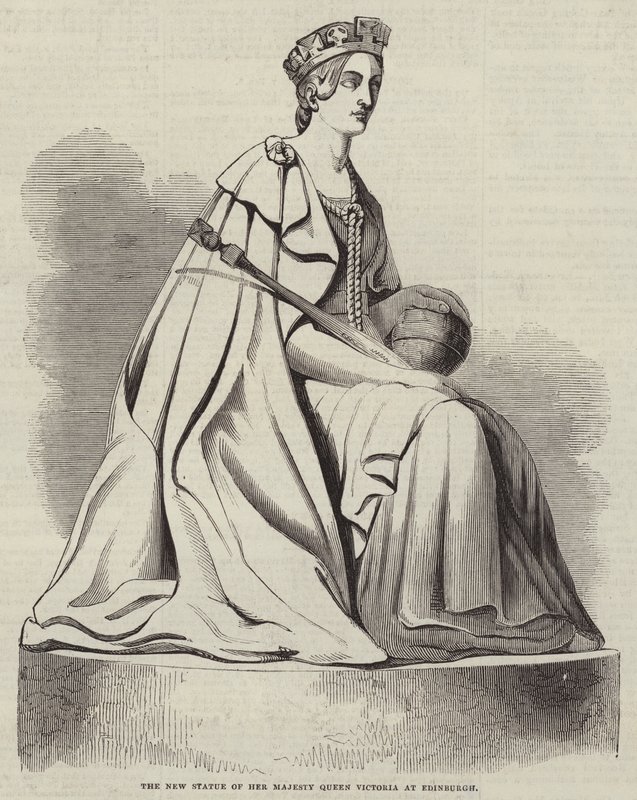 La nouvelle statue de Sa Majesté la Reine Victoria à Édimbourg - English School