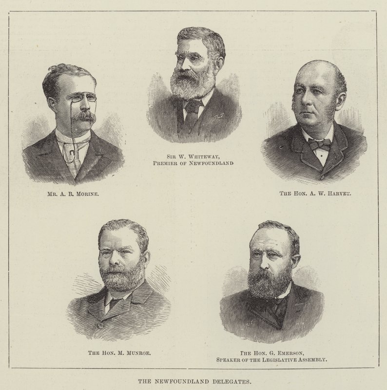 Les délégués de Terre-Neuve (gravure) - English School