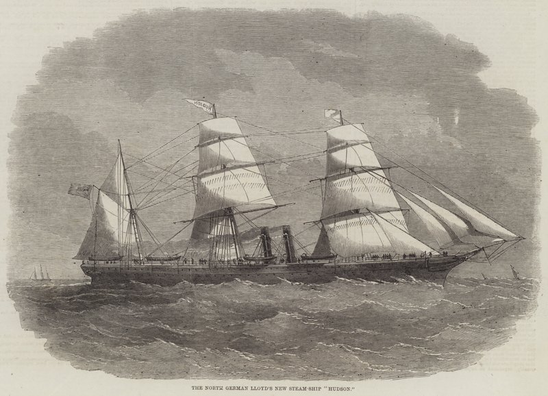 Le nouveau navire à vapeur de North German Lloyd, "Hudson" - English School