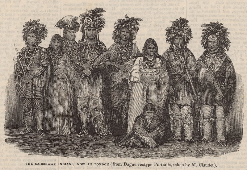 Les Indiens Ojibbeway, maintenant à Londres - English School