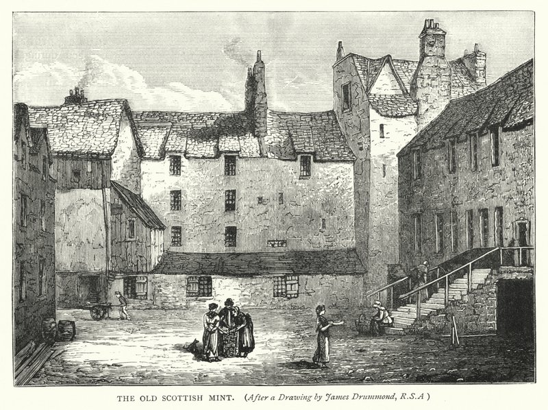 Ancienne Monnaie écossaise (gravure) - English School