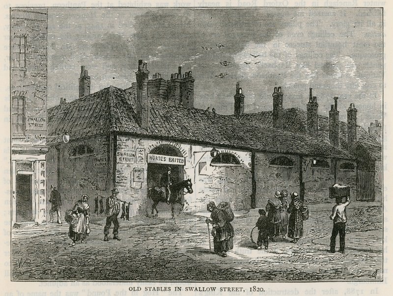Les anciennes écuries de Swallow Street, Londres - English School