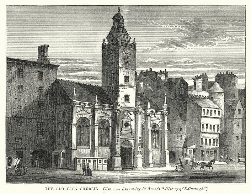 Ancienne église Tron (gravure) - English School