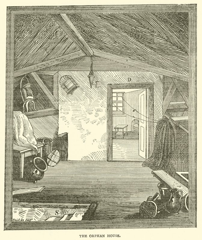 La maison des orphelins (gravure) - English School