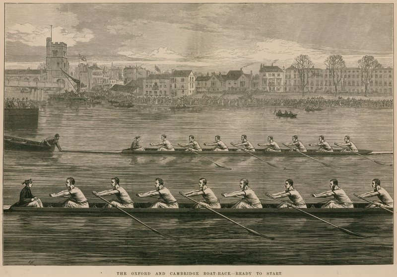 La course de bateaux Oxford et Cambridge - prêt à partir - English School