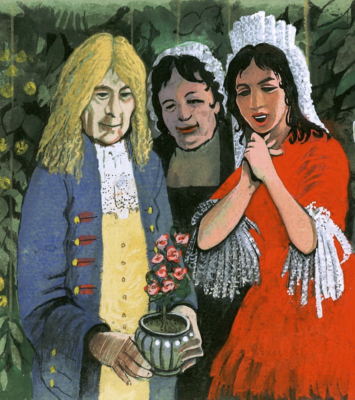 Le Pelargonium triste variété de Géranium était très populaire aux 17e et 18e siècles - English School