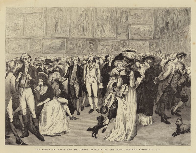 Le prince de Galles et Sir Joshua Reynolds à l