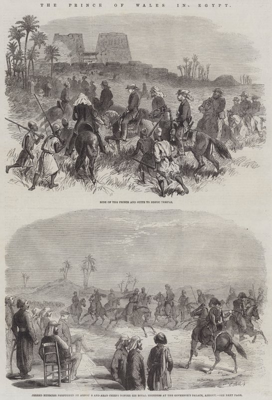 Le prince de Galles en Égypte (gravure) - English School