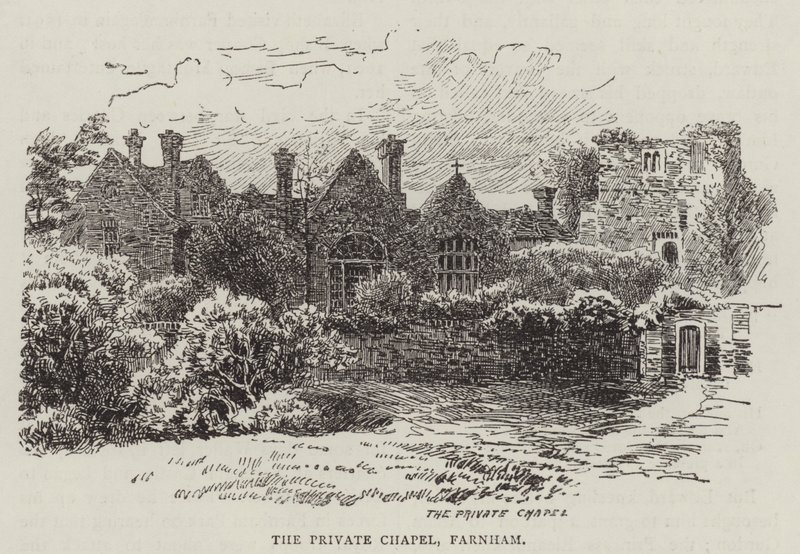 La chapelle privée, Farnham (gravure) - English School