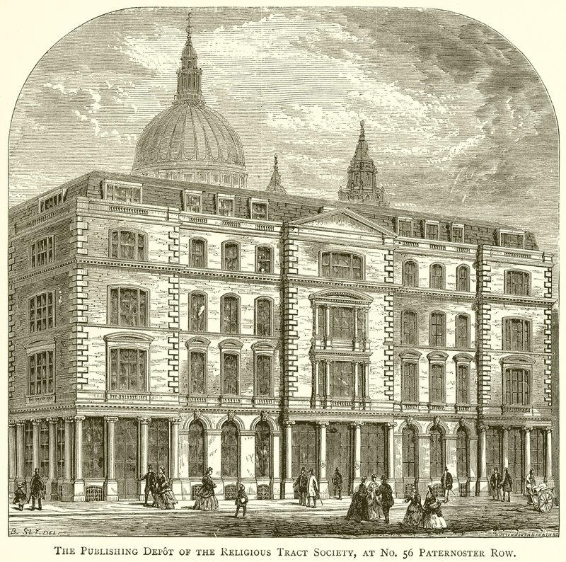 Le dépôt de publication de la Religious Tract Society, au no. 56 Paternoster Row - English School