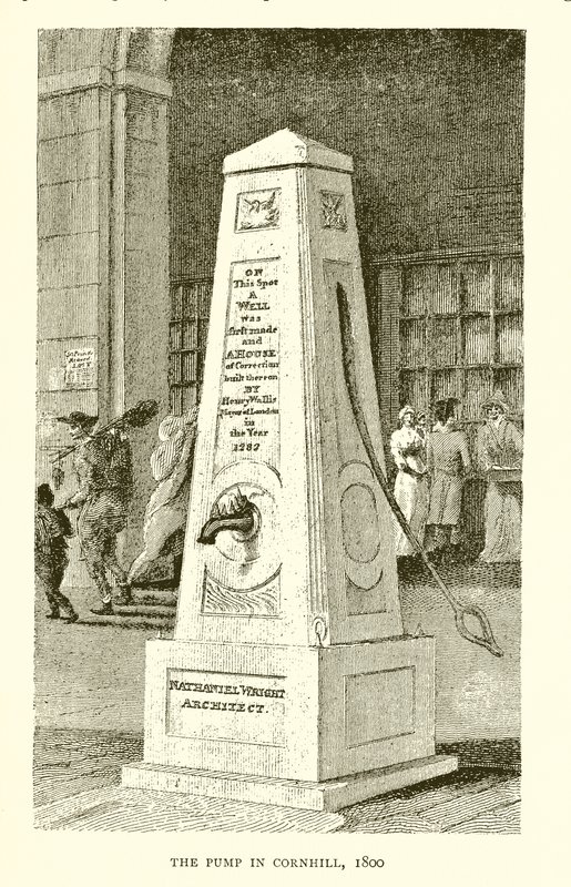 La pompe à Cornhill, 1800 - English School
