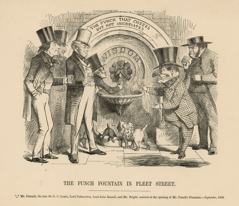 La fontaine Punch dans Fleet Street - English School