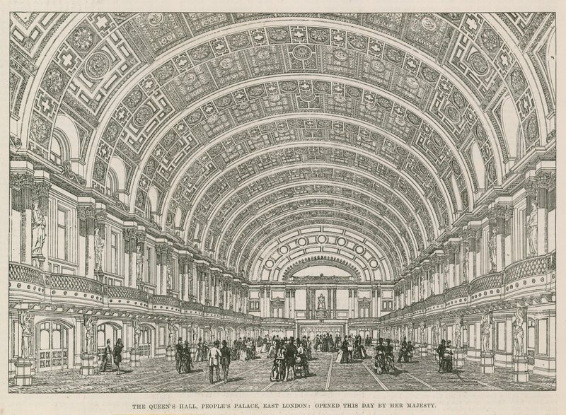 La salle de la Reine, Palais du Peuple, Est de Londres, ouverte aujourd