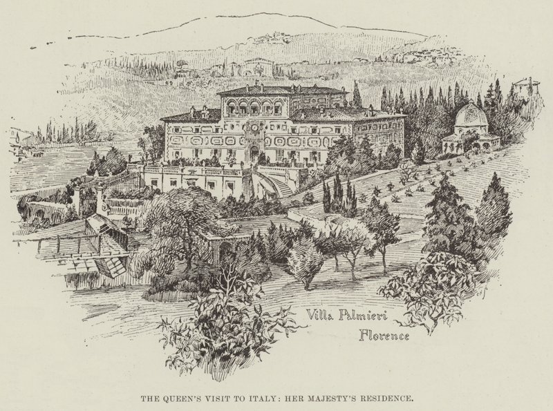 La visite de la reine en Italie, résidence de Sa Majesté (gravure) - English School
