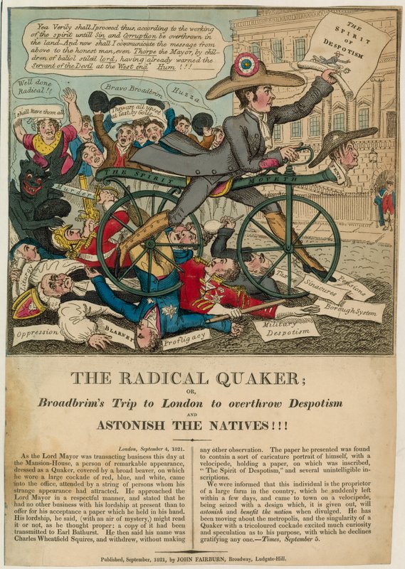 Le Quaker radical, ou, Le voyage de Broadbrim à Londres pour renverser le despotisme et étonner les indigènes!!! - English School
