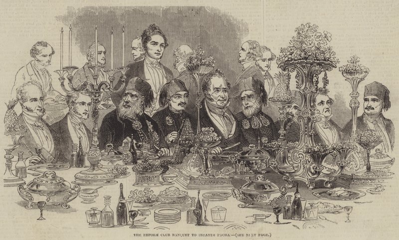 Le banquet du Reform Club pour Ibrahim Pacha - English School