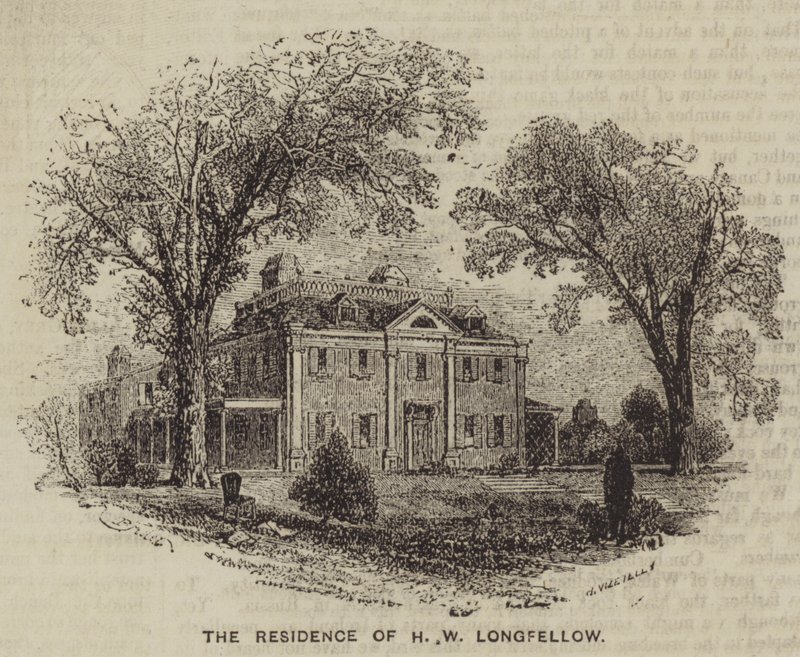 La résidence de H W Longfellow (gravure) - English School