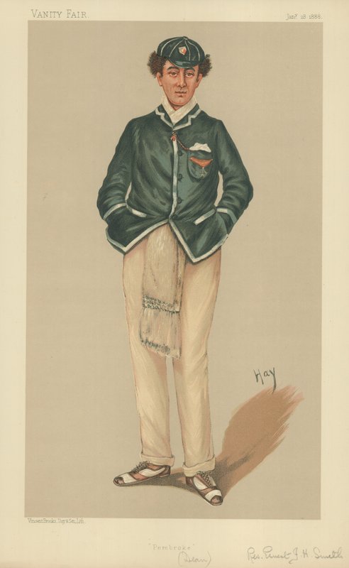 Le Révérend Ernest John Heriz Smith MA, Pembroke, 28 janvier 1888, caricature de Vanity Fair - English School