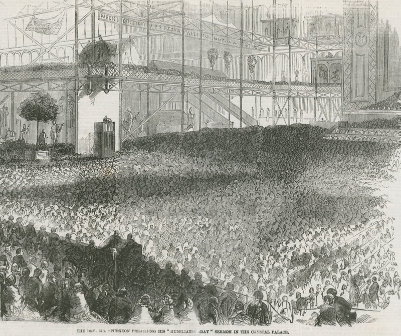 Le Révérend Charles Haddon Spurgeon prêchant son sermon du Jour de l