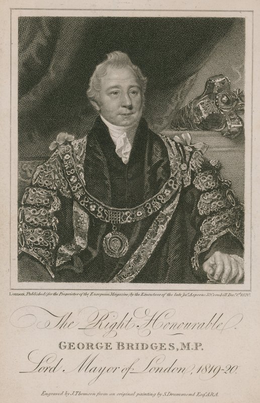 Le très honorable George Bridges, Lord-maire de Londres 1819-20 - English School