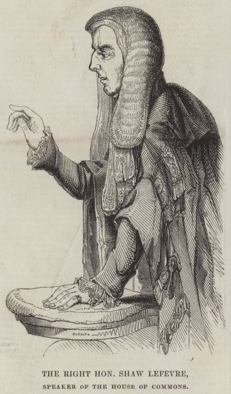 Le Très Honorable Shaw Lefevre, Président de la Chambre des Communes (gravure) - English School