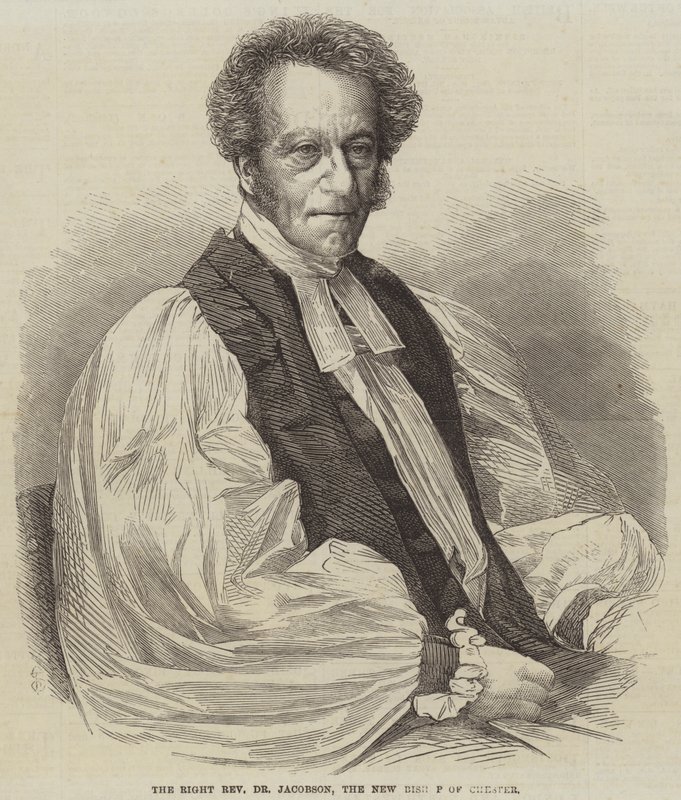 Le Très Révérend Dr Jacobson, le nouveau évêque de Chester (gravure) - English School