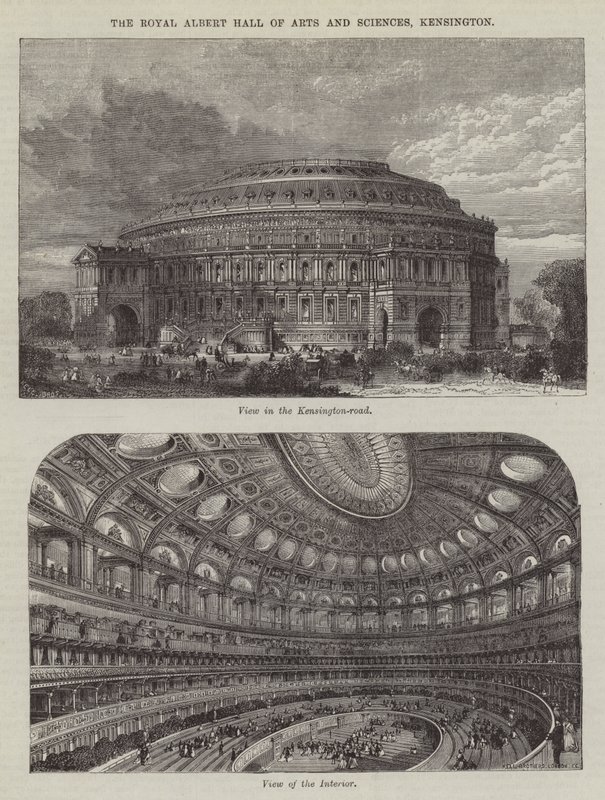 Royal Albert Hall des Arts et des Sciences, Kensington (gravure) - English School