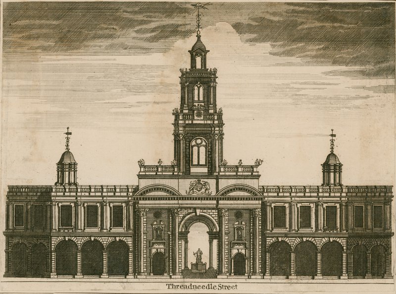 Le Royal Exchange, Threadneedle Street, Londres - English School