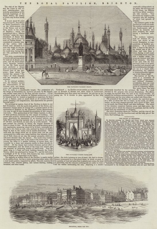 Le Pavillon Royal, Brighton (gravure) - English School