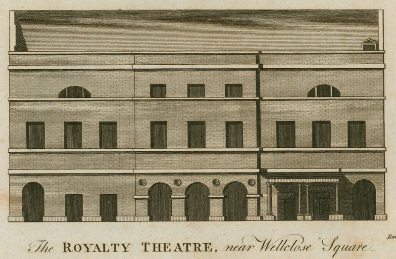 Théâtre Royalty, Well Street, Wellclose Square, Londres - English School