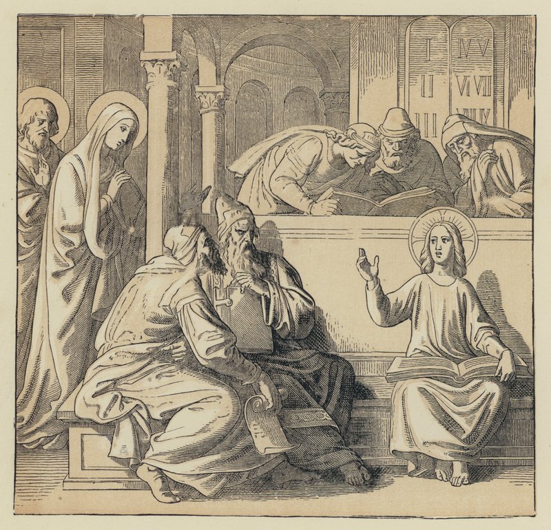 Le Sauveur dans le Temple (gravure) - English School