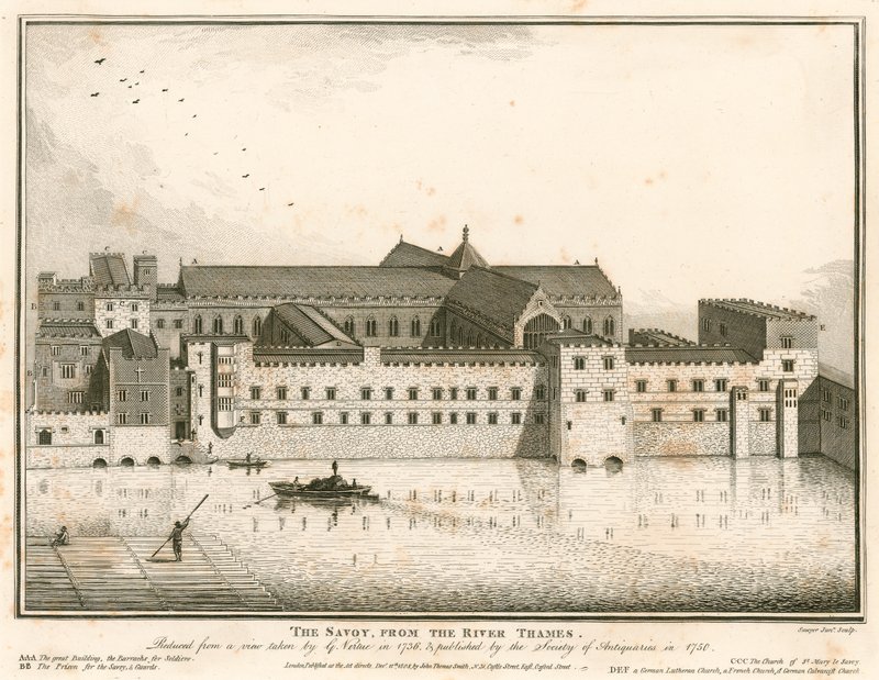 Le Savoy, Londres, depuis la Tamise - English School