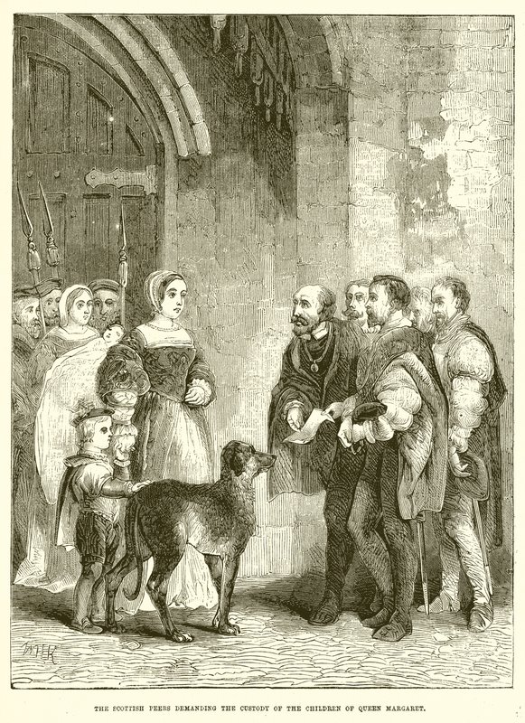 Les pairs écossais demandant la garde des enfants de la reine Margaret - English School
