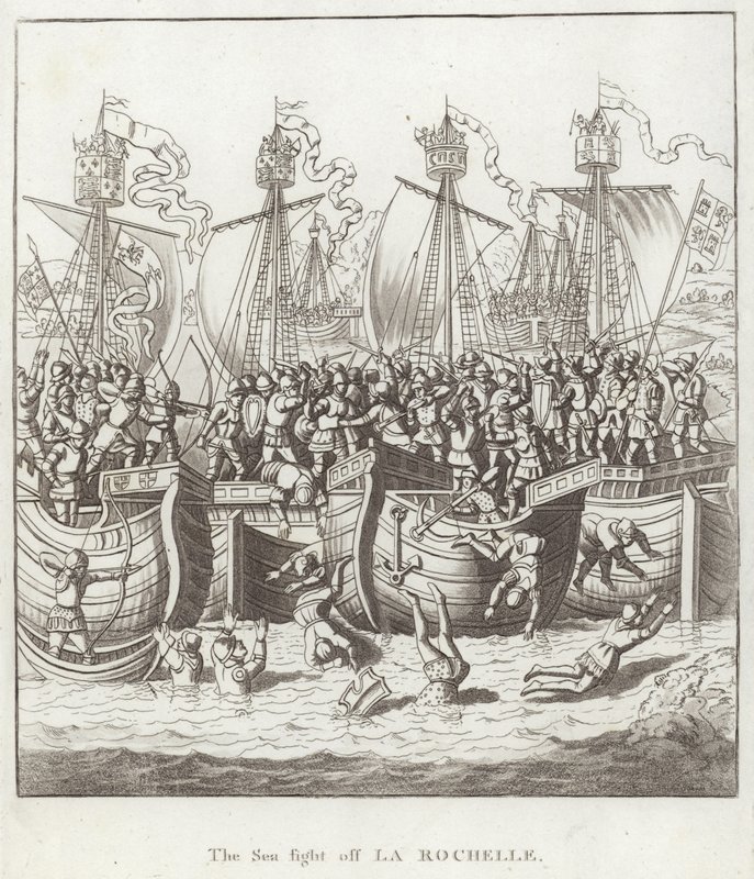 Le combat naval au large de La Rochelle - English School