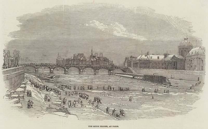 La Seine gelée, à Paris - English School