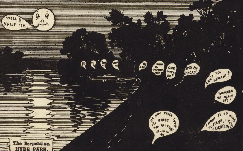 Le Serpentine, Hyde Park (gravure) - English School