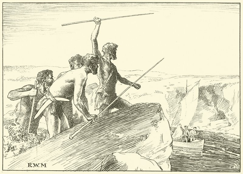 Ils brandirent leurs lances aux hommes blancs - English School