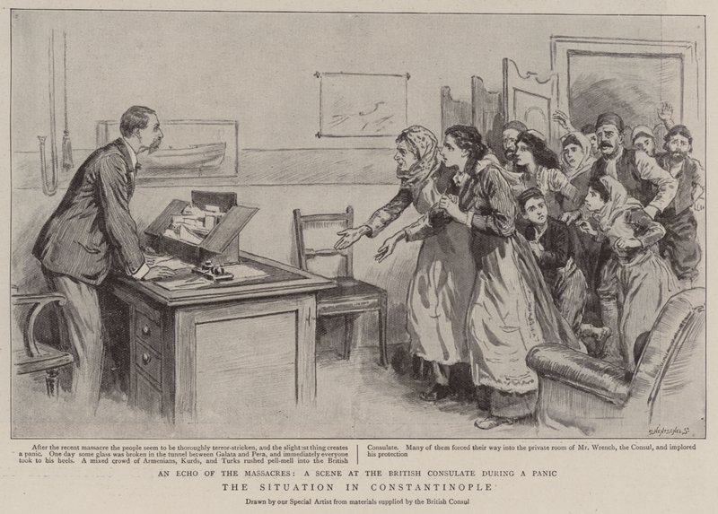 La Situation à Constantinople (lithographie) - English School