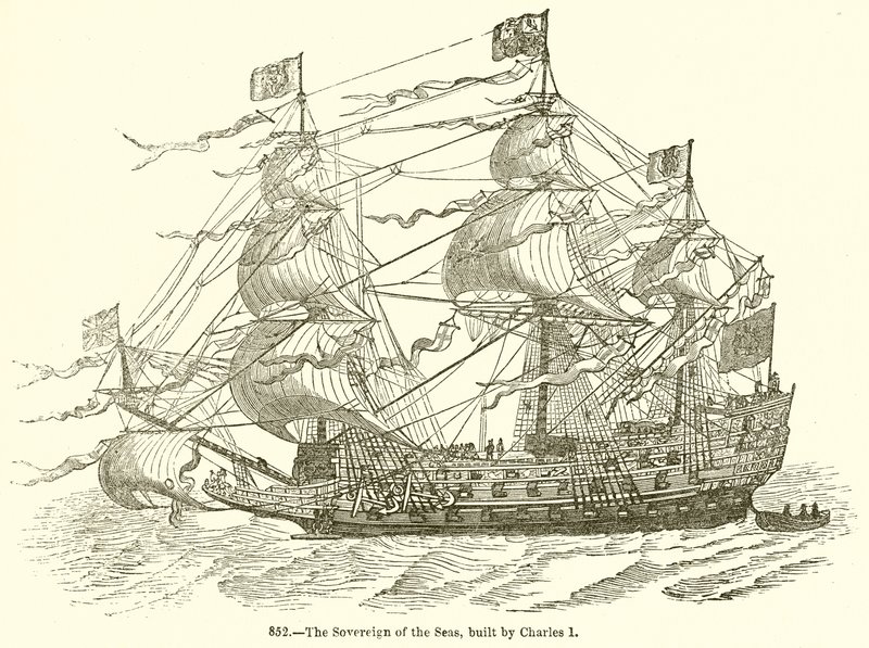 Le Souverain des Mers, construit par Charles I - English School