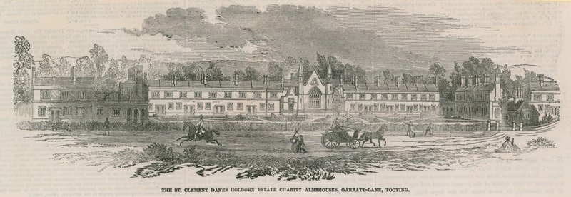 Les maisons de charité de St Clement Danes Holborn sur Garratt Lane - English School