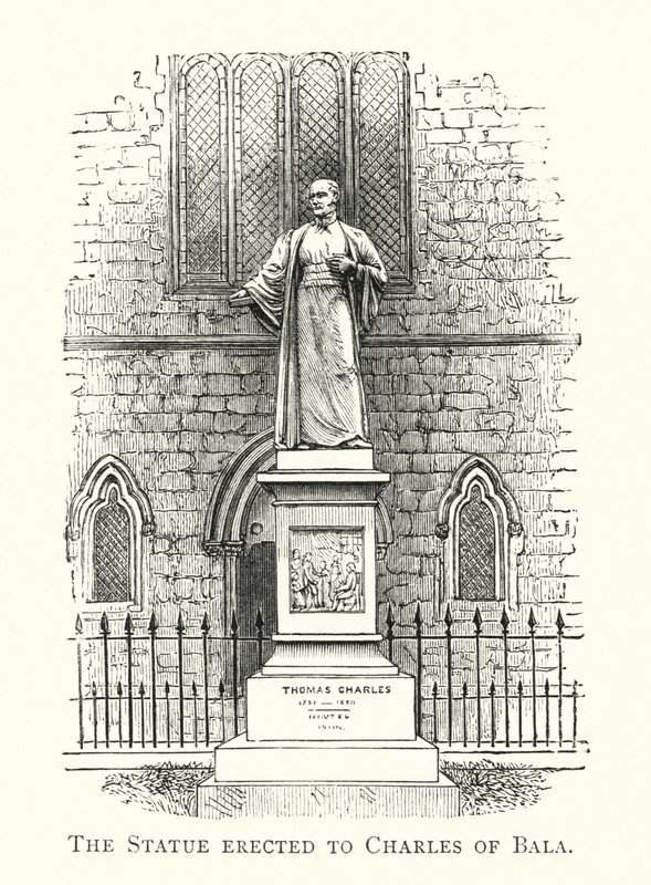 La Statue érigée à Charles de Bala (gravure) - English School