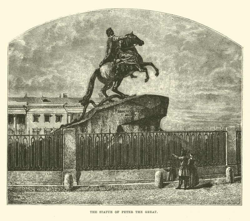La statue de Pierre le Grand - English School