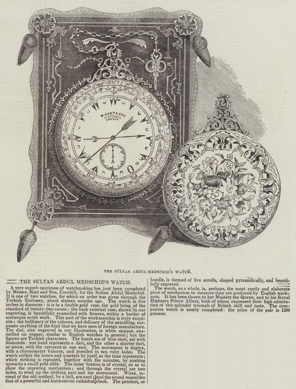 La montre du sultan Abdul Medschid (gravure) - English School