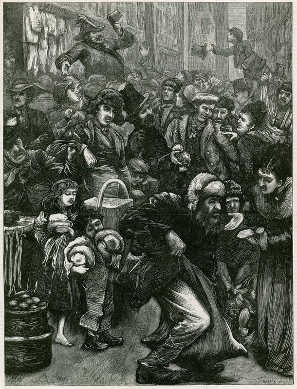 Les questions du commerce du dimanche - une esquisse à Petticoat Lane - English School