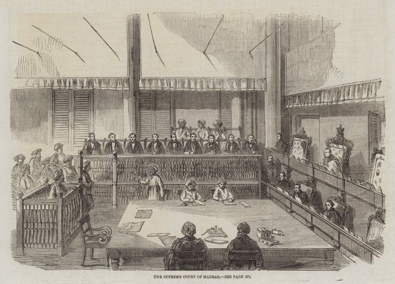 La Cour suprême de Madras (gravure) - English School